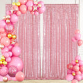 Blush Pink Sequin Backdrop 2 PCS 5ft x 10ft - Glitter Curtain