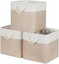 Bidtakay 13 Inch Fabric Storage Baskets for Organizing 3 Pack
