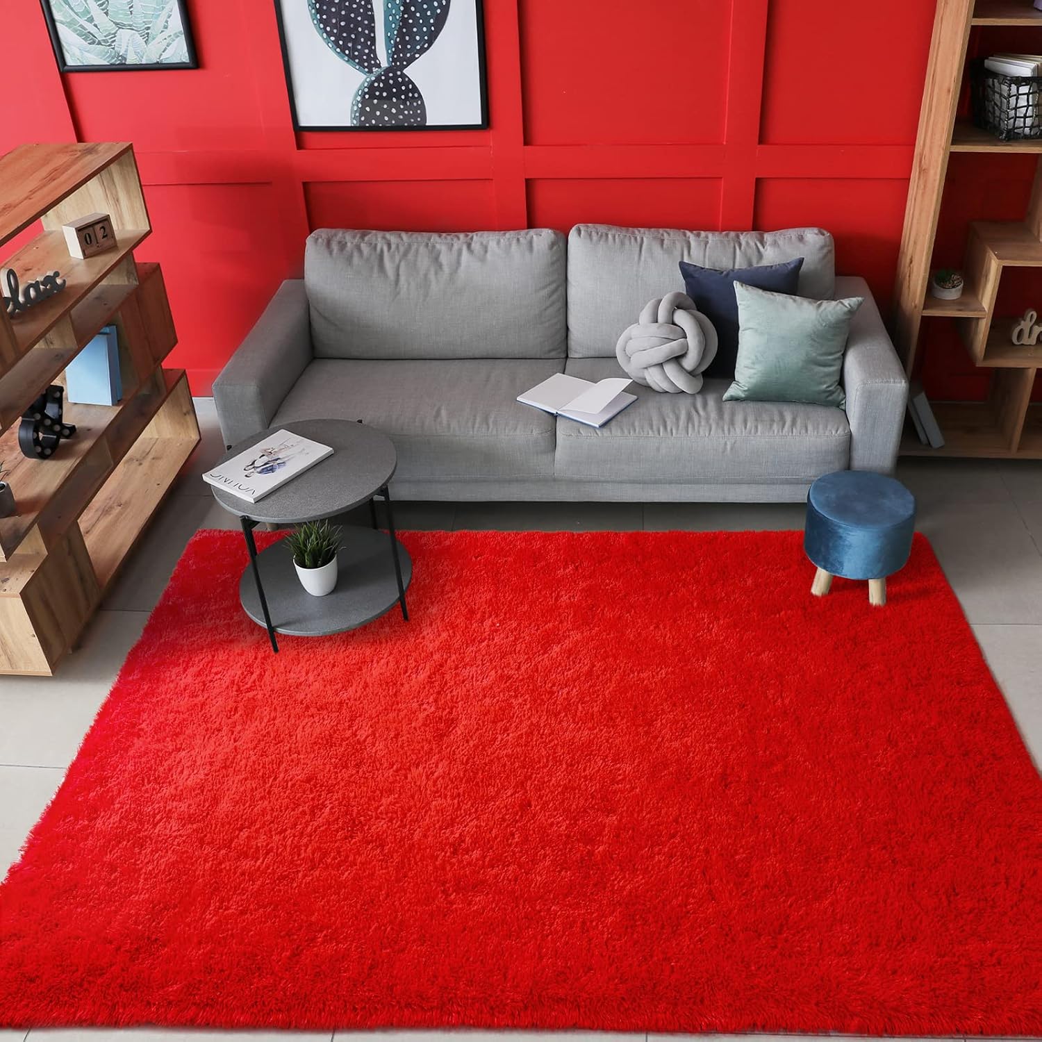 AROGAN Fluffy Rugs for Bedroom Living Room, Plush 5x8 Feet