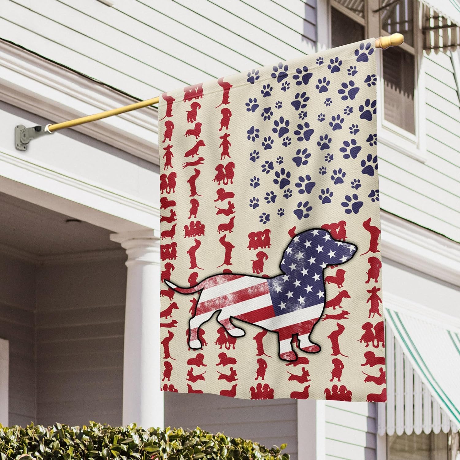 FLAGWIX Patriot American Dog Flags for 4th of July Decor