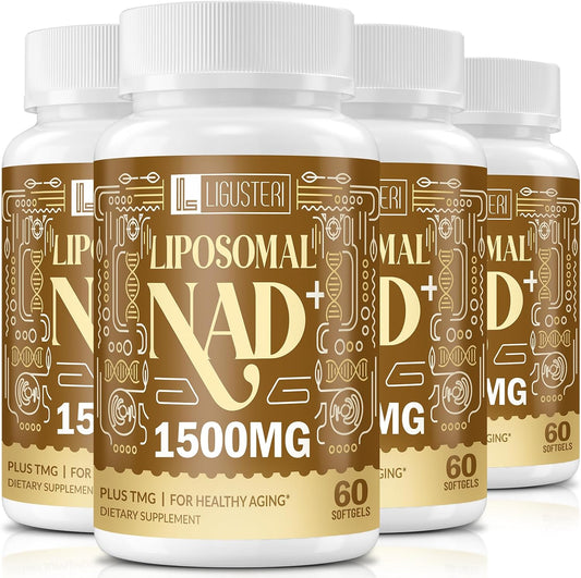 1500 MG Liposomal NAD+ Supplement for Energy and Longevity