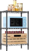 3 Tier Heavy Duty Steel Storage Shelves - Compact Strong Organizer