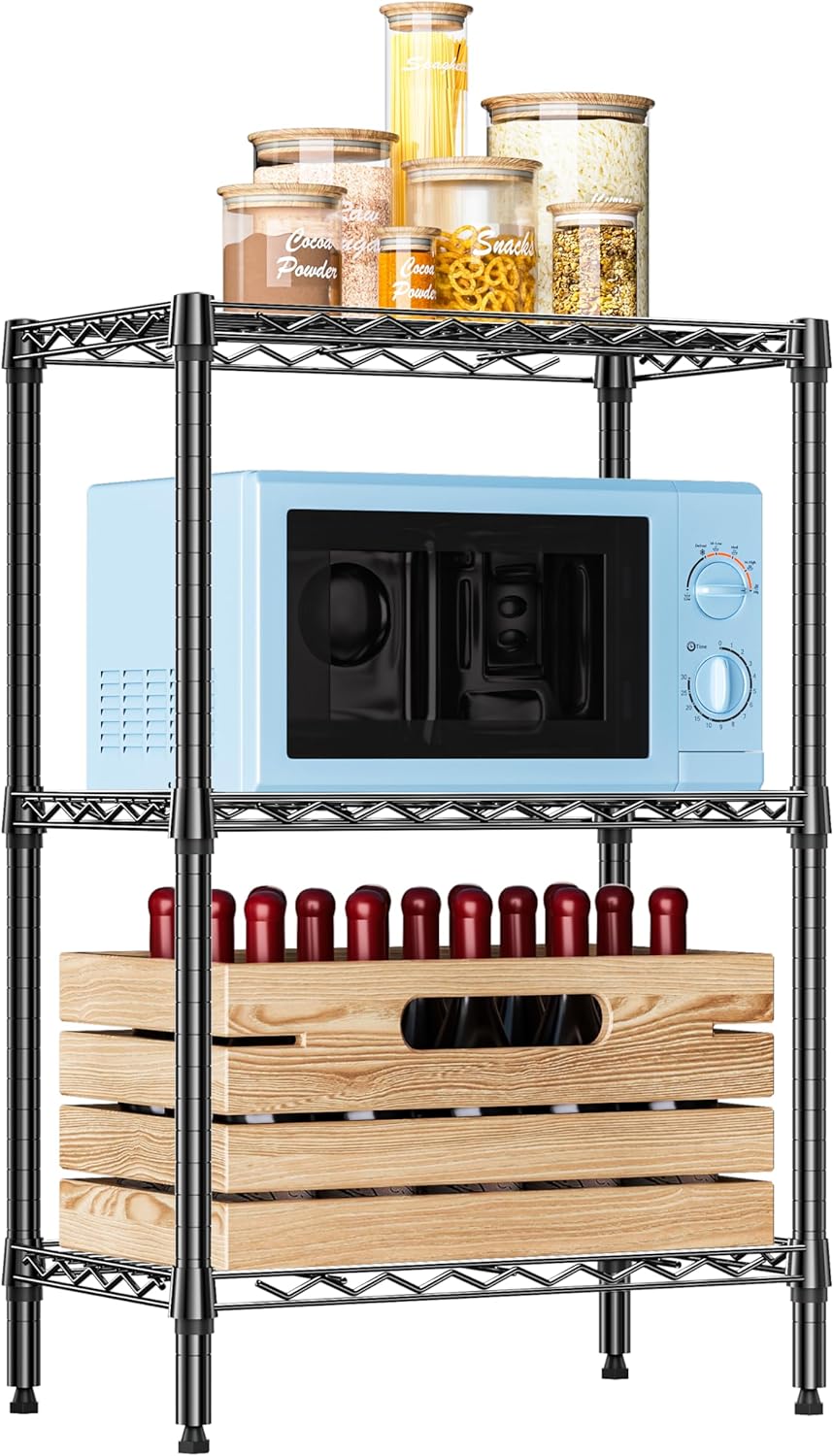 3 Tier Heavy Duty Steel Storage Shelves for Home Organization
