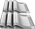 PVC Placemats 6 Pcs - Heat Insulation, Stain-Resistant Table