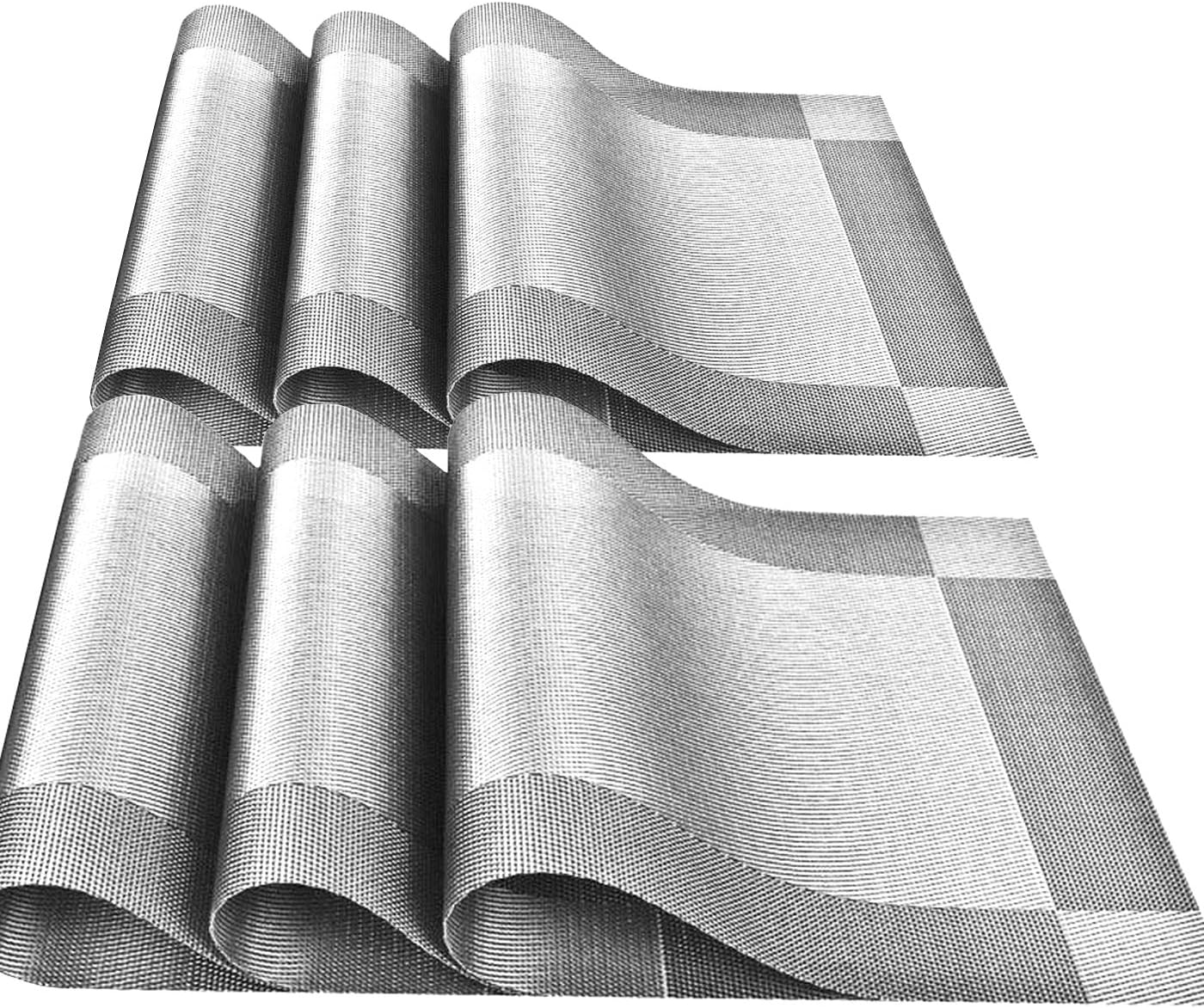 Deluxe Heat Insulation Placemats - Set of 6, Stain-Resistant Dining Mat