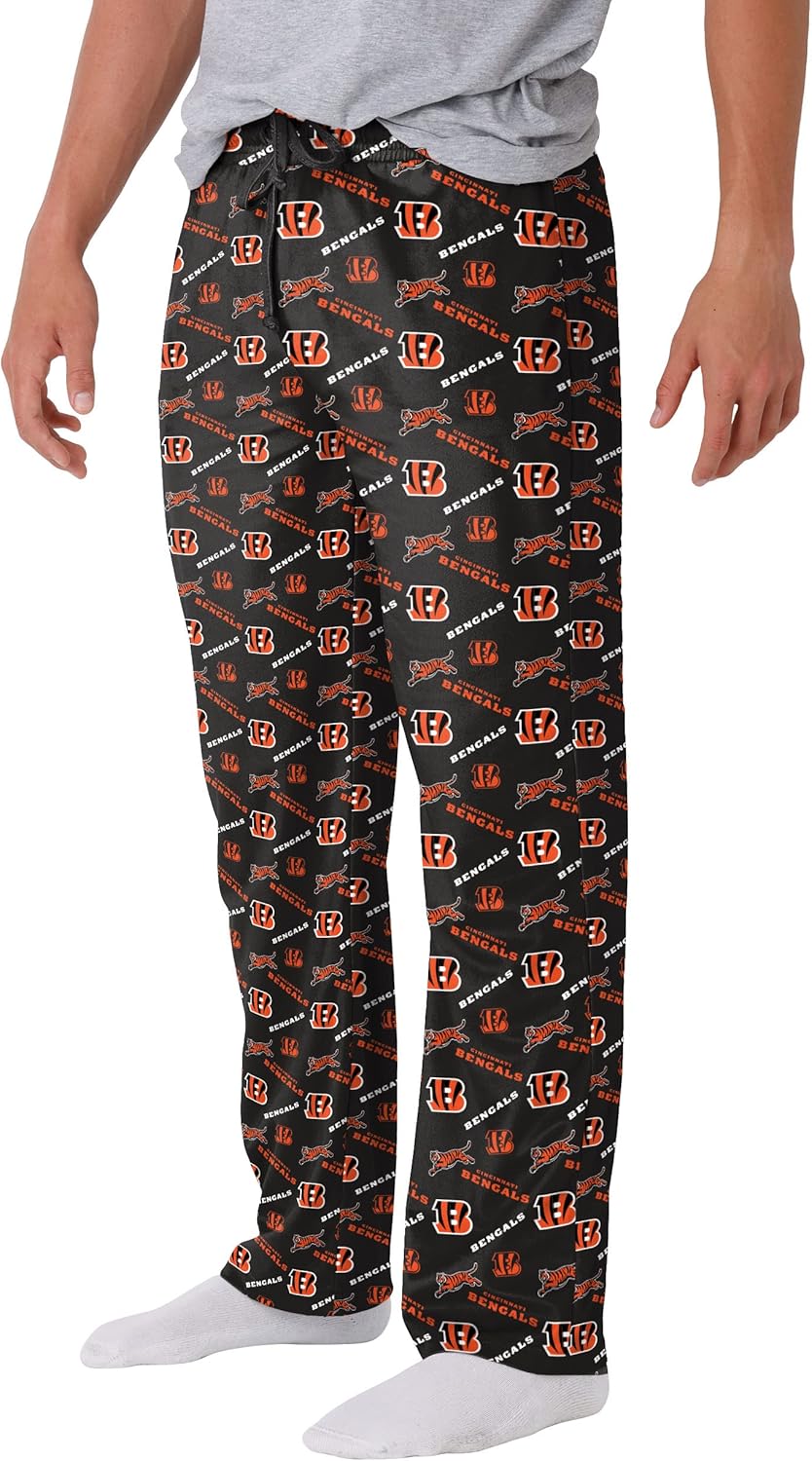 FOCO NFL Team Logo Repeat Print Lounge Pants for Comfort