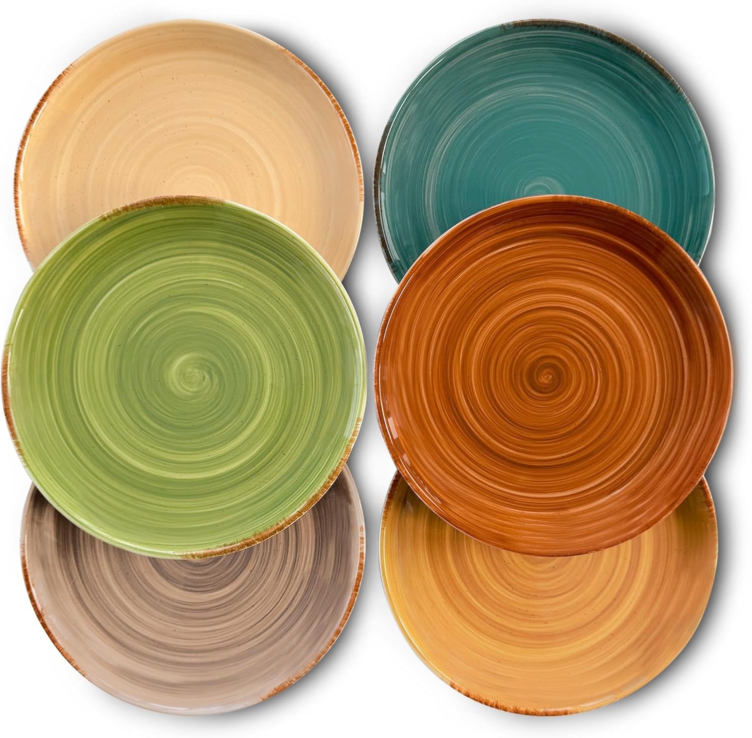 Mora Ceramic Helix Swirl Salad Plates Set of 6 for Every Meal