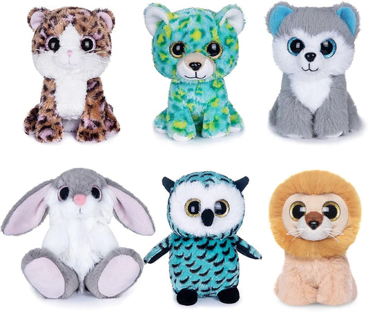6-Piece Cute Animal Plush Bundle for Kids!