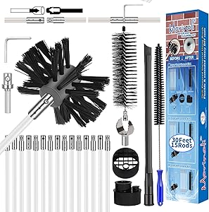 Morinoli 30 Feet Dryer Vent Cleaning Kit with Chrome Locking System