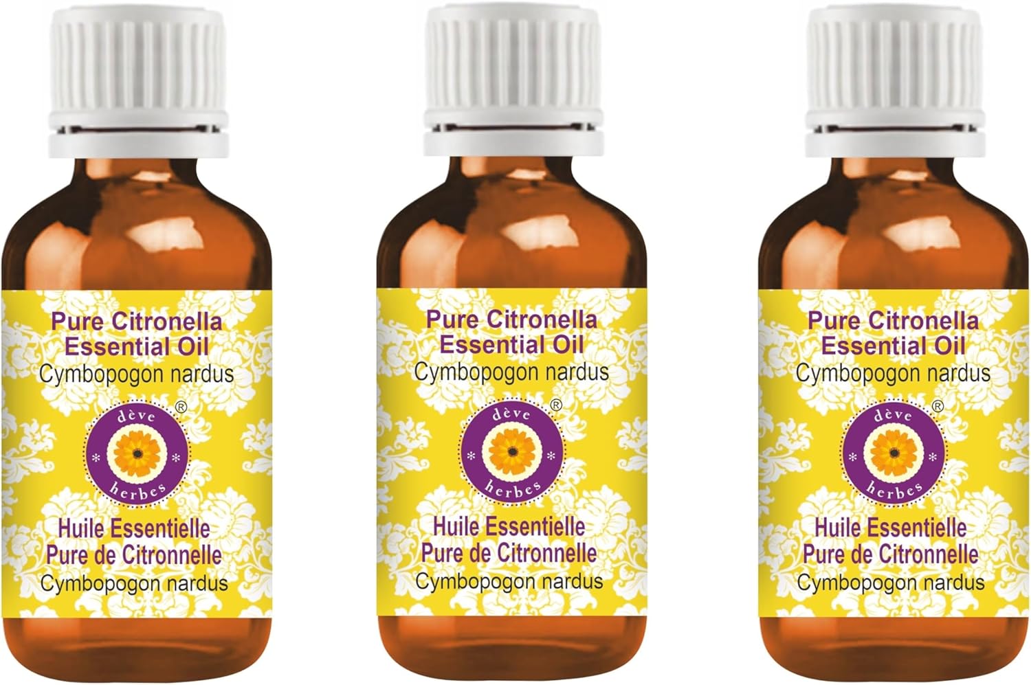 Deve Herbes Pure Citronella Essential Oil for Skin and Hair Care