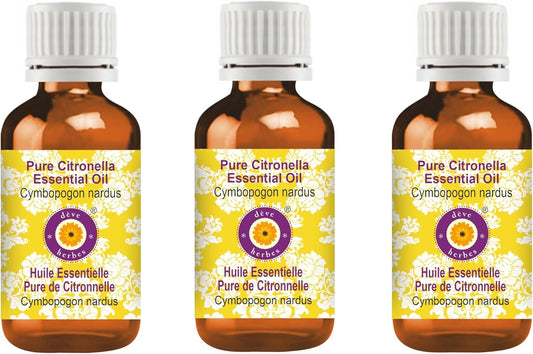 Deve Herbes Pure Citronella Essential Oil for Skin and Hair Care