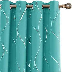 Deconovo Extra Long Grommet Blackout Curtains for Home Decor