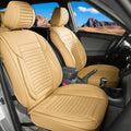 LINGVIDO Car Seat Covers Front Seat Beige - Breathable Waterproof Fit