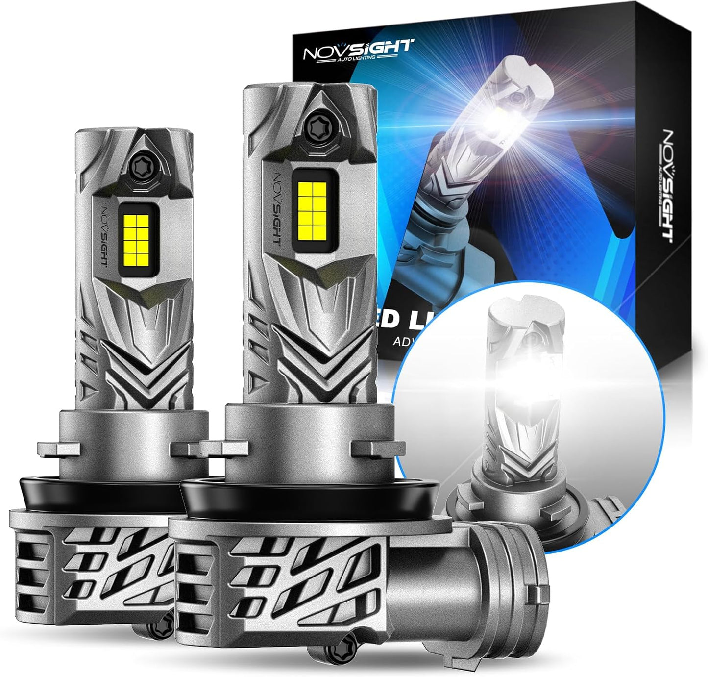 NOVSIGHT H11 Bulbs 48000LM Brightness for Safe Driving