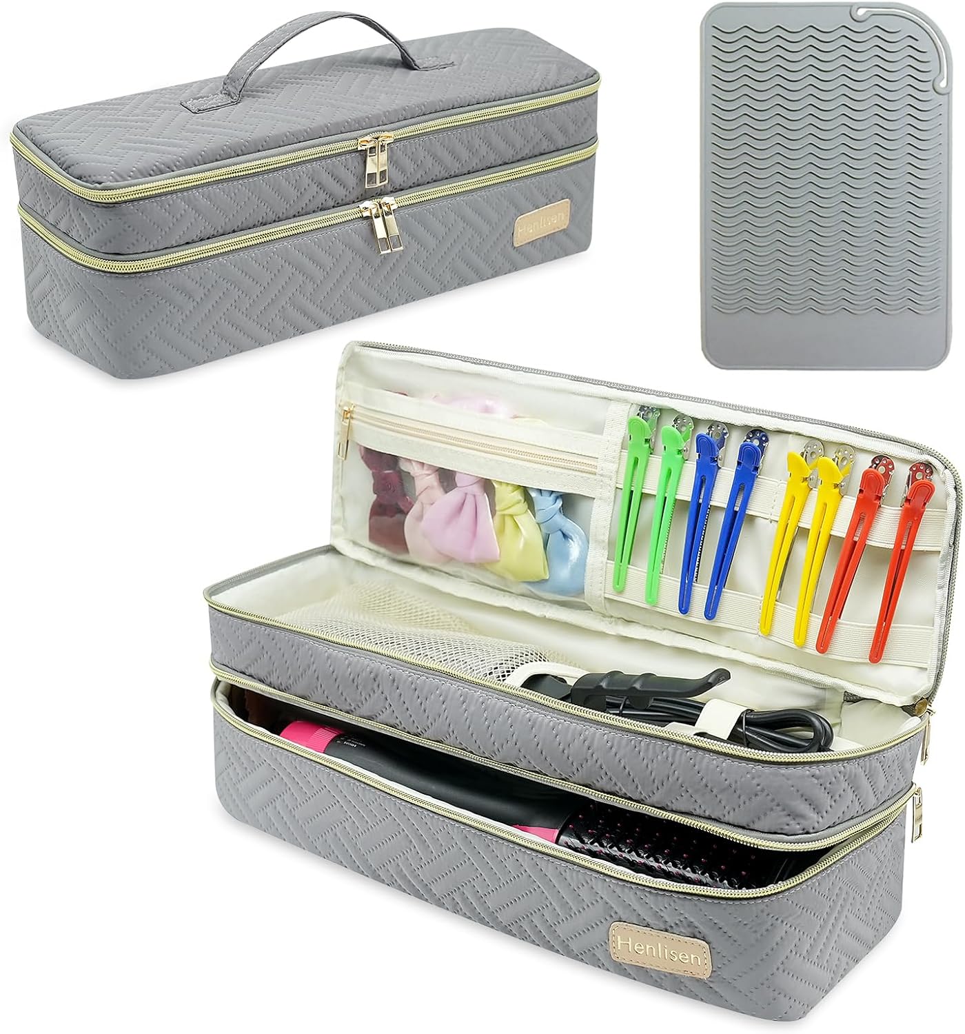 Travel-friendly Heat Resistant Hair Tools Bag - Henlisen
