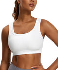 CRZ YOGA Ribbed Sports Bra U Back - Medium Support, Padded