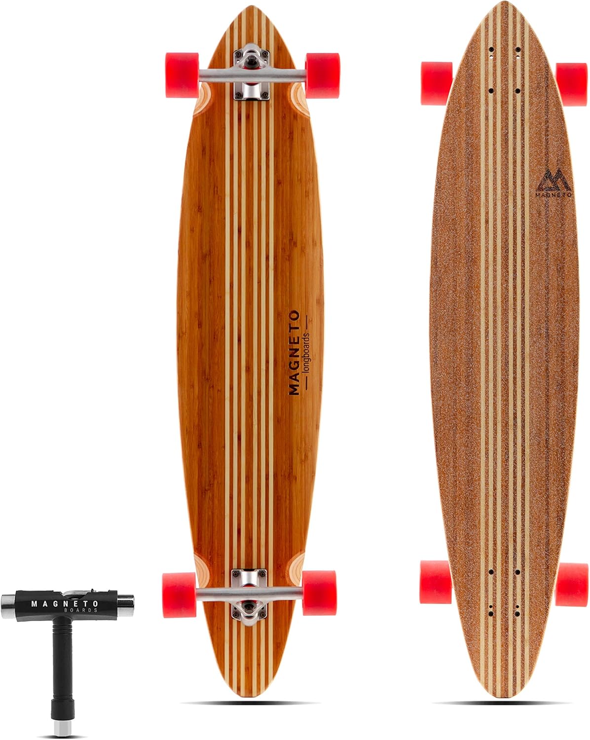 Magneto Bamboo Longboards for Cruising, Carving, and Dancing