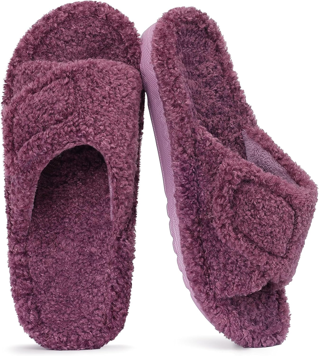 Litfun Womens Fuzzy Arch Support Slippers for Ultimate Comfort