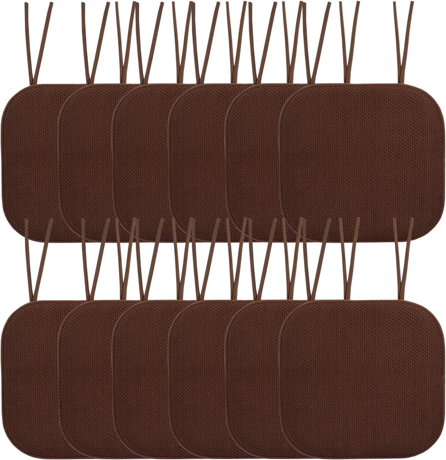 Memory Foam Chair Cushion Pads with Ties for Comfort and Style