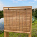 XIUXIU Bamboo Roller Shades 36in x 63in - Light Filtering Roman Blinds