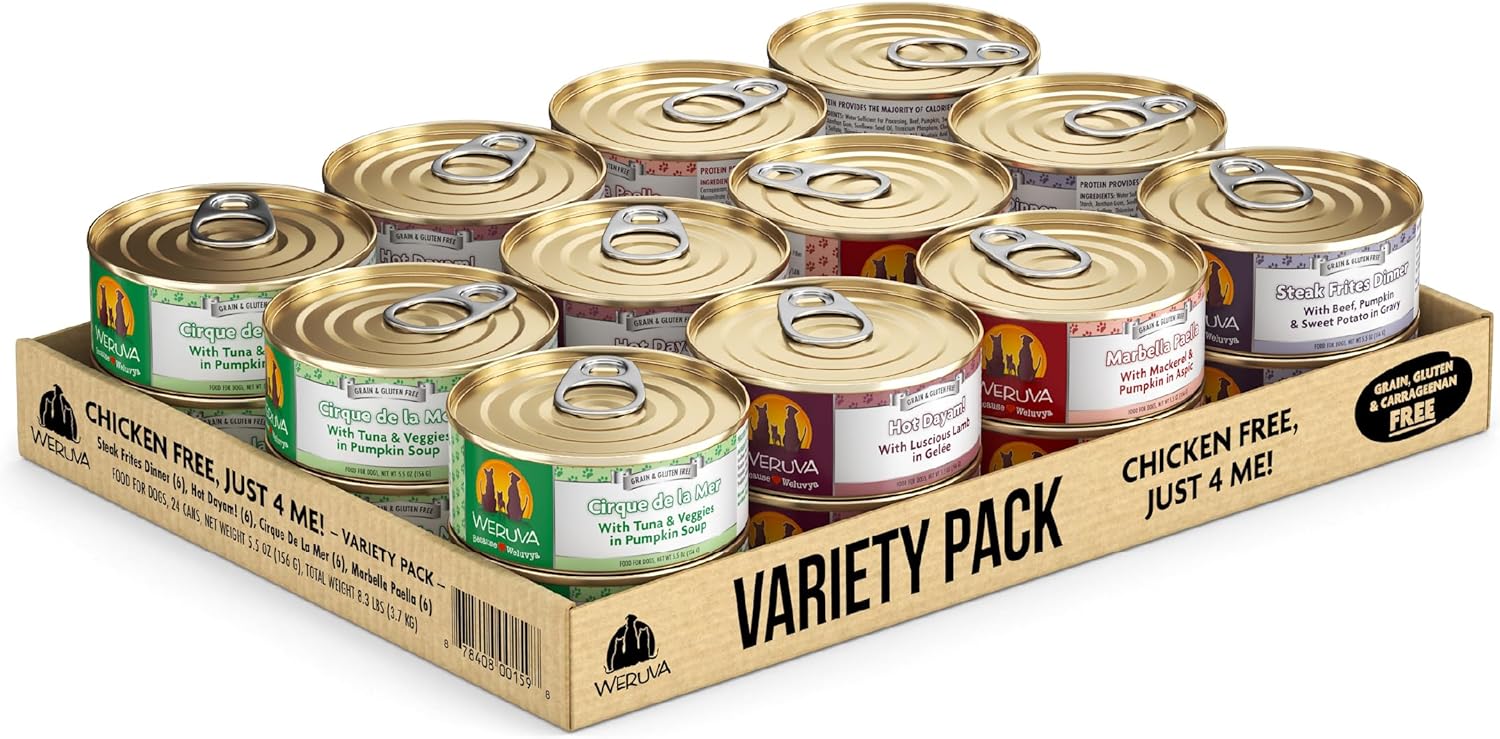 Weruva Classic Dog Food Variety Pack for Healthy Pups