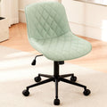 YOUNUOKE Armless Desk Chair Mint - Compact Comfortable Office Chair
