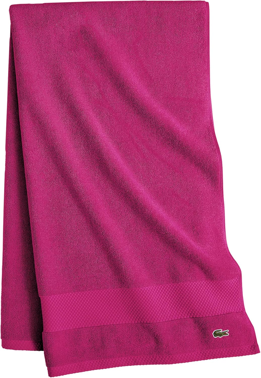 Lacoste Heritage 100% Supima Cotton Bath Towel in Magenta