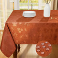 Smiry Rectangle Thanksgiving Tablecloth 60x120 in - Rust Fall Damask