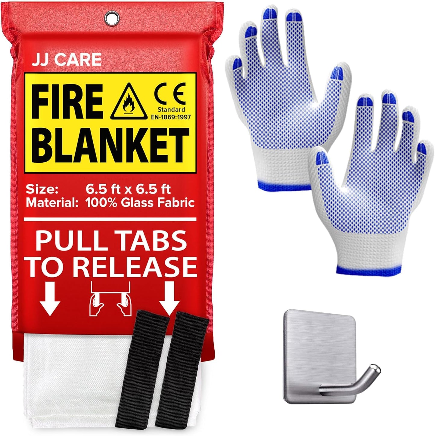JJ CARE Fire Blanket 6.5x6.5ft for Home Safety and Kitchen