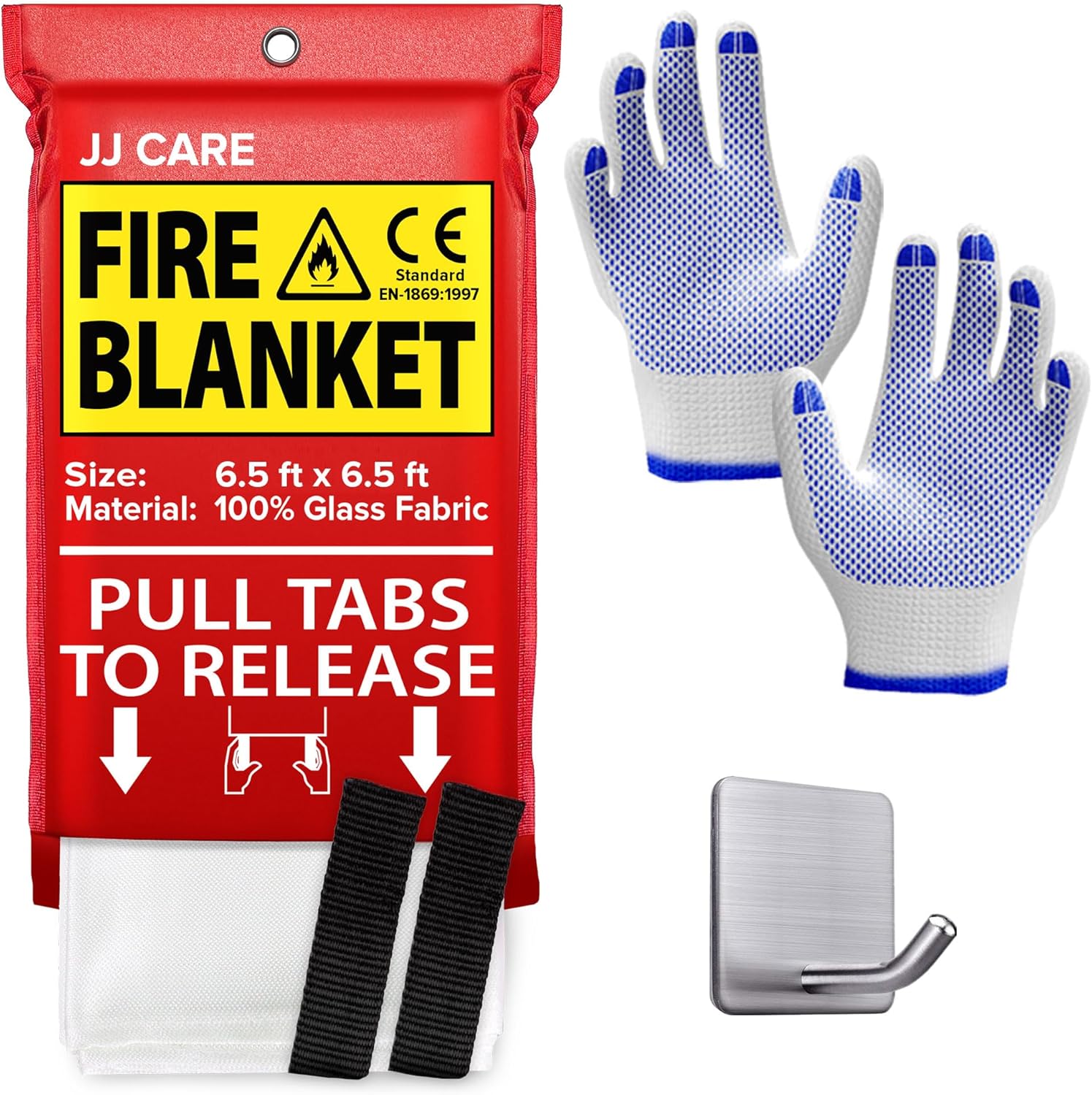 JJ CARE Fire Blanket 6.5x6.5ft for Home Safety and Kitchen