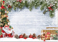 Christmas Photography Backdrop 10x8ft Rustic White Wood Tree Scene