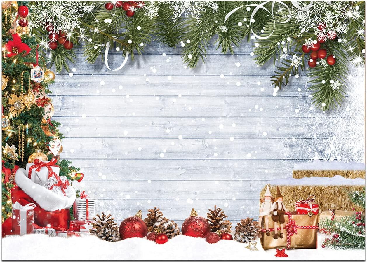 Dudaacvt 10X8FT Christmas Photography Backdrops for Holiday Fun