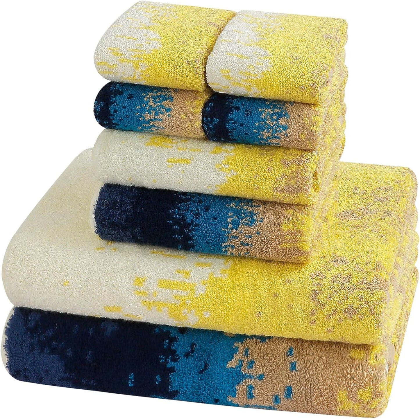 SEMAXE Colorful Bath Towel Set - Soft & Absorbent 8 Piece Set