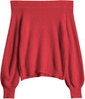 ZAFUL Sweaters for Women Off Shoulder Knit Pullover - Cozy Soft Fit
