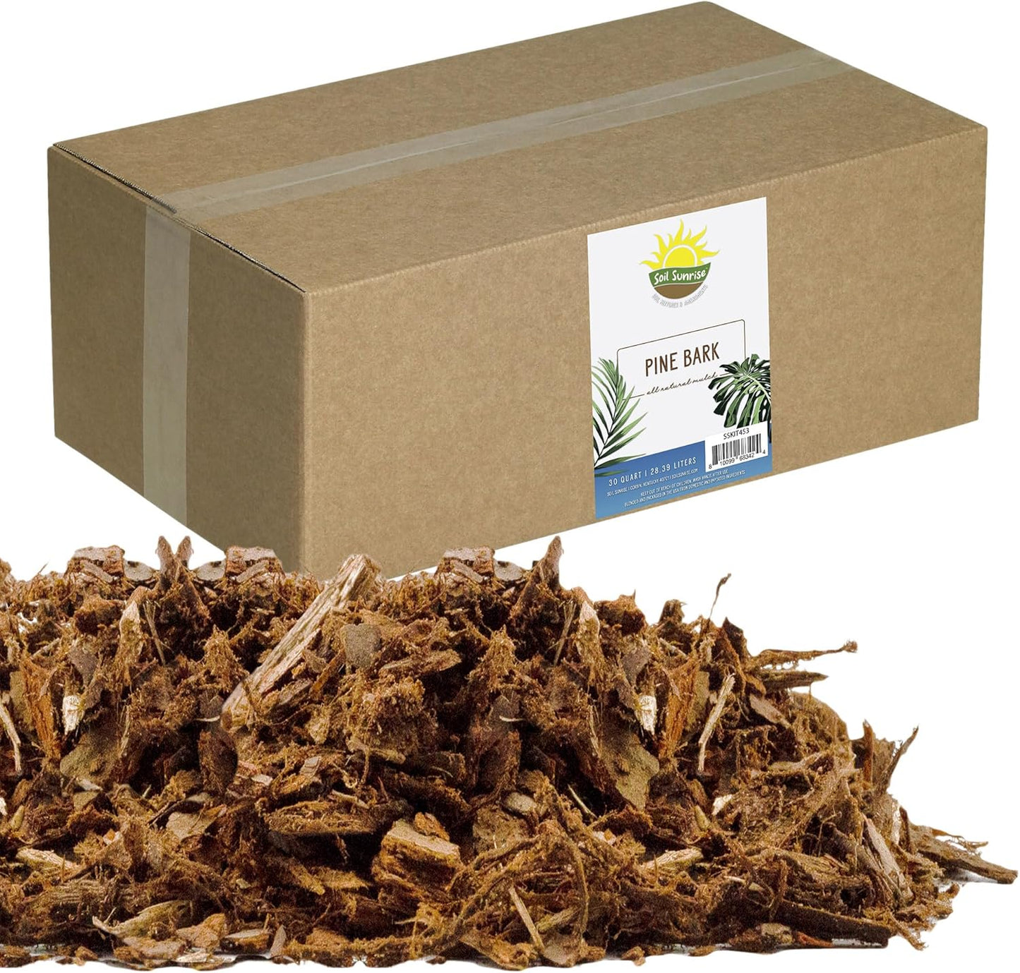 100% Natural Pine Bark Mulch Nuggets for Indoor/Outdoor Gardening