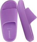 CUSHIONAIRE Women's Slip On Slides - Lightweight Feather Comfort