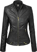 Lock and Love Removable Hooded Faux Leather Moto Jacket - Versatile