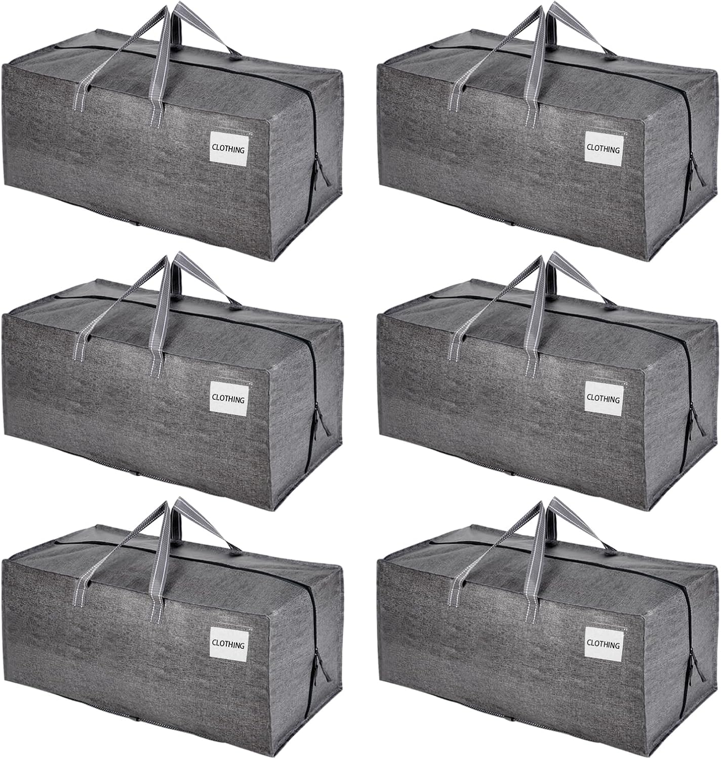 VENO 6 Pack Heavy Duty Moving Bags with Backpack Straps