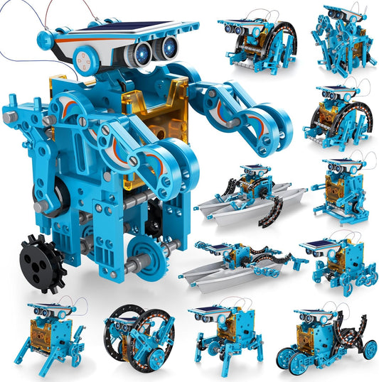 DIY Solar Robot Kit for Boys 8-13, STEM Education, Solar-Powered Fun!