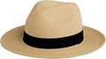 Pineapple&Star Sun Straw Fedora Beach Hat UPF50+ - Packable Travel Fit