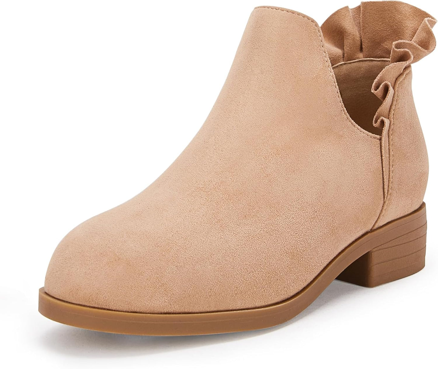 FISACE Girls Ruffled Ankle Boots for Stylish Western Look