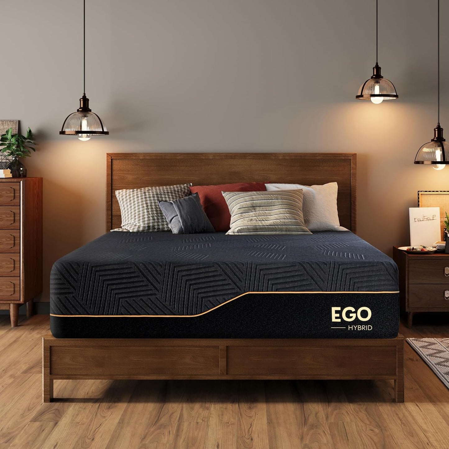 EGOHOME 14 inch Hybrid King Mattress with Cooling Cover