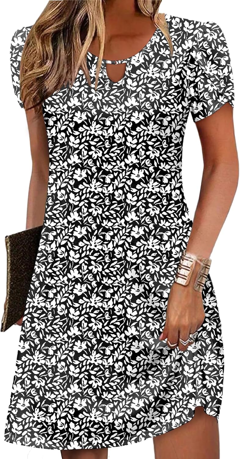 Zeagoo Women's Casual A-Line Dresses with Pockets for Summer