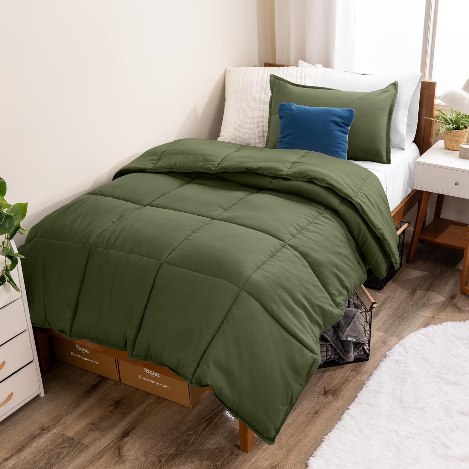 Bare Home Comforter Set - Ultra-Soft Goose Down Alternative