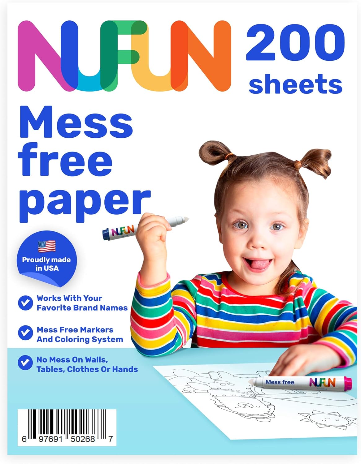 NuFun Activities Mess Free Paper for Kids - No Mess Coloring Fun