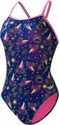 One-Piece Women's Athletic Swimsuit - V-2 Back for Training