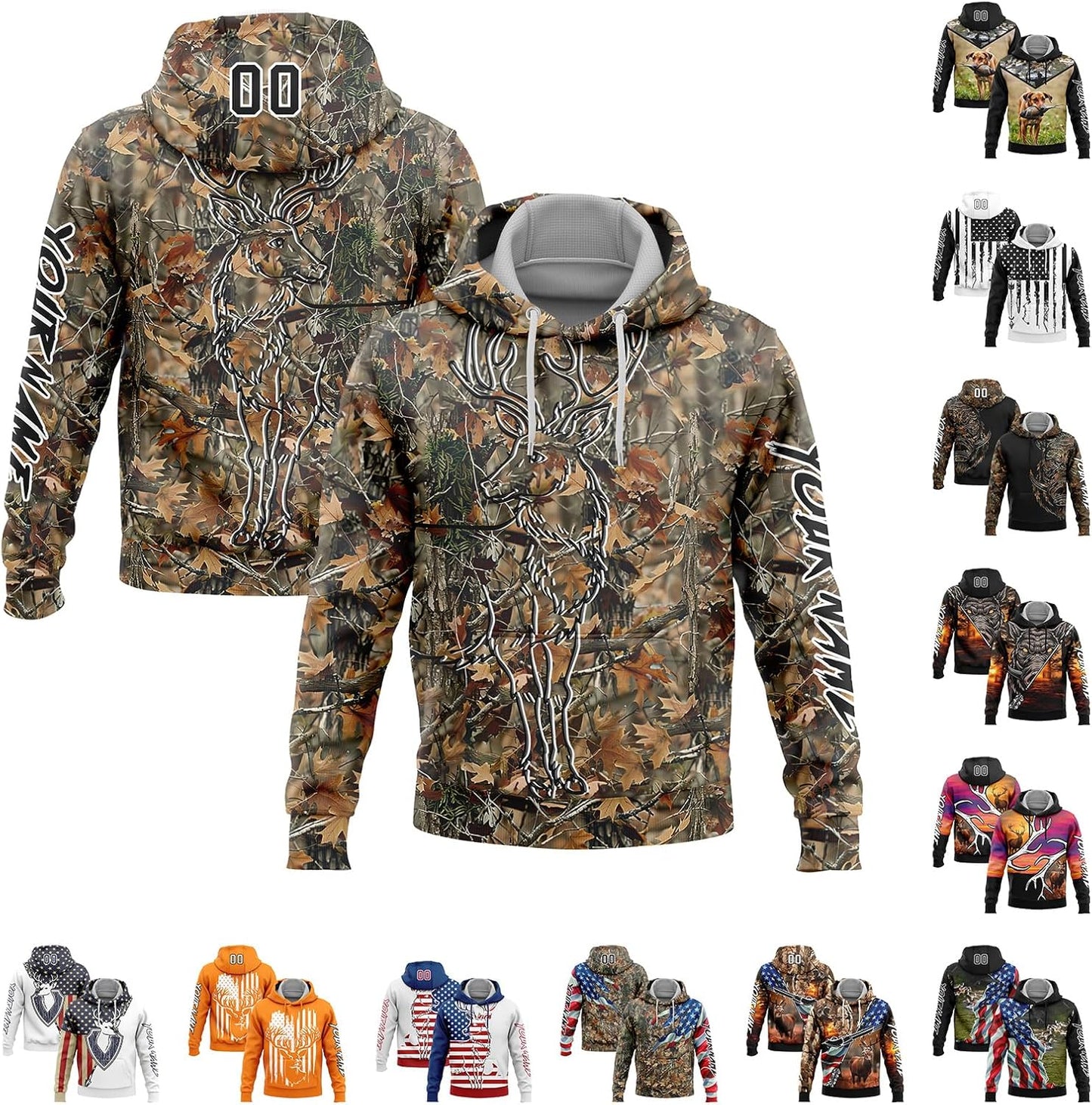 Custom Camo Hunting Hoodie - Stay Stealthy in Style!