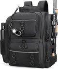 Fishing Backpack with Rod Holders - Durable Waterproof Tackle Bag