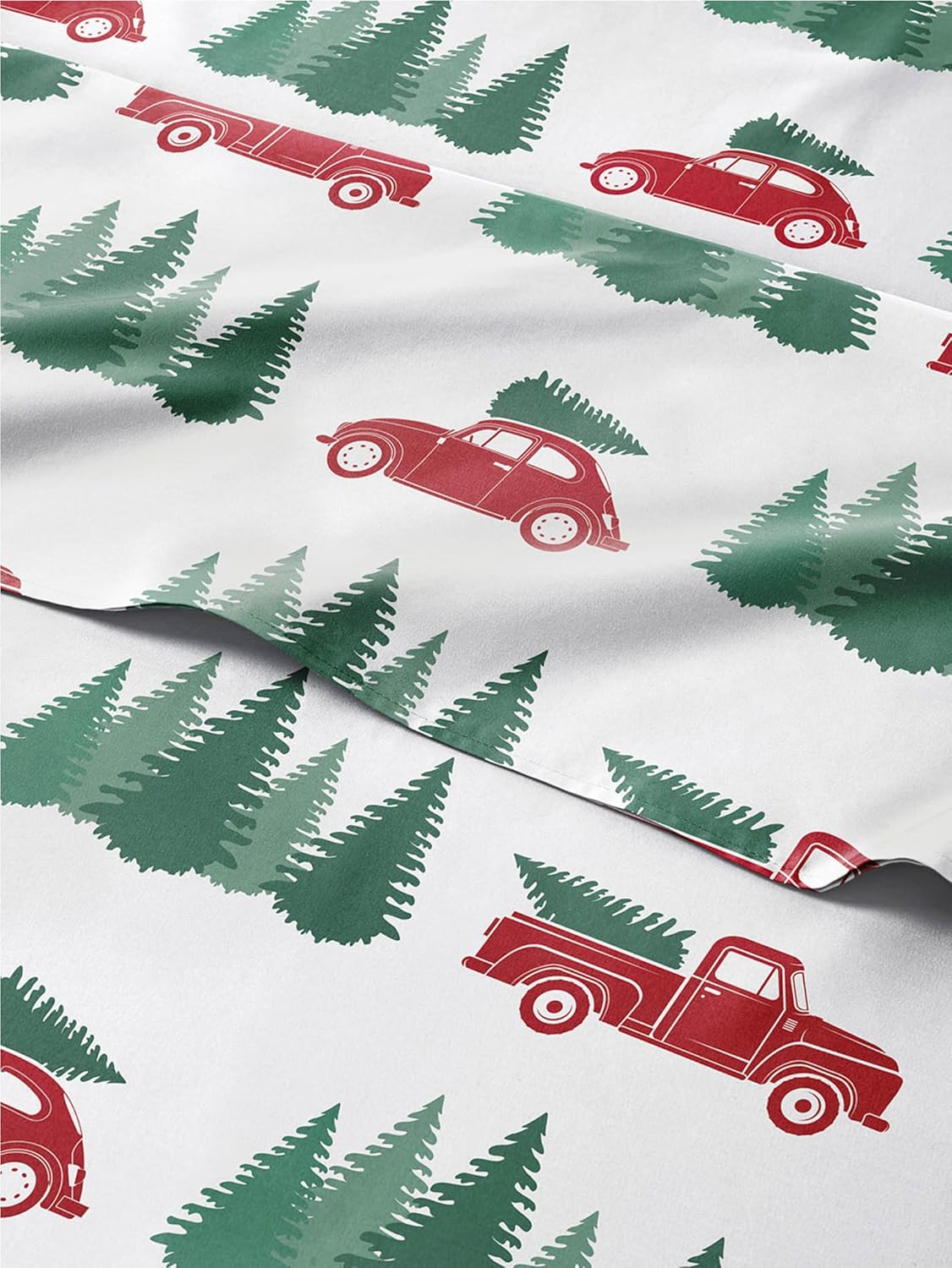 Full Christmas Tree Sheet Set - Festive Winter Holiday Bedding
