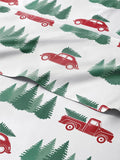 Queen Christmas Tree Sheet Set - Soft 4-Piece Holiday Bedding